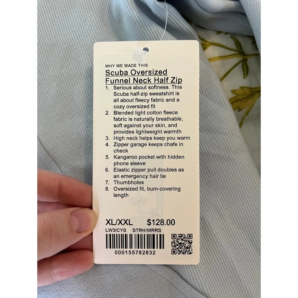 NWT Lululemon Scuba Oversized Funnel Neck Half Zip Long - Picture 3 of 12